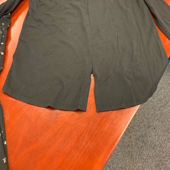 AnyBody Black Stars Pajama Set sz XS NWOT - Picture 4 of 6